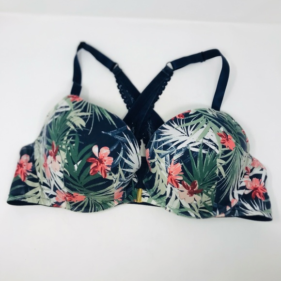 Cacique Boost Plunge Cross-back Floral Bra Size 44D - Picture 1 of 8